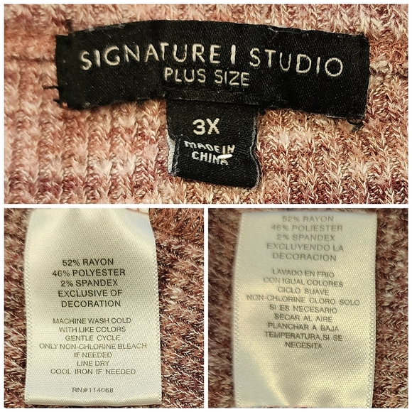 SIGNATURE STUDIO PLUS SIZE CASUAL TOP 3X - Picture 7 of 12